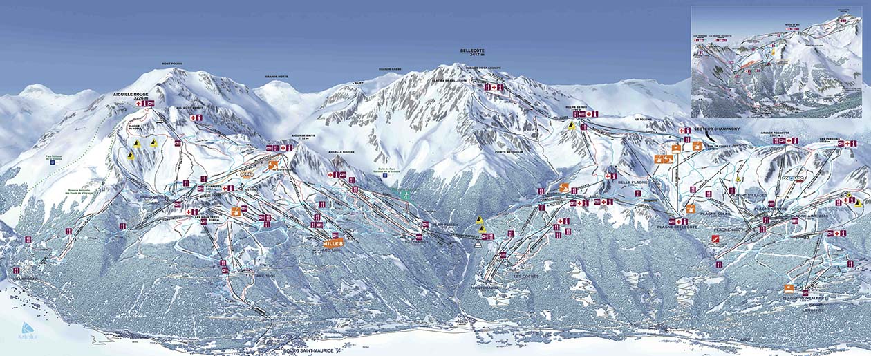 Paradiski Piste Map (Season 2015/2016)